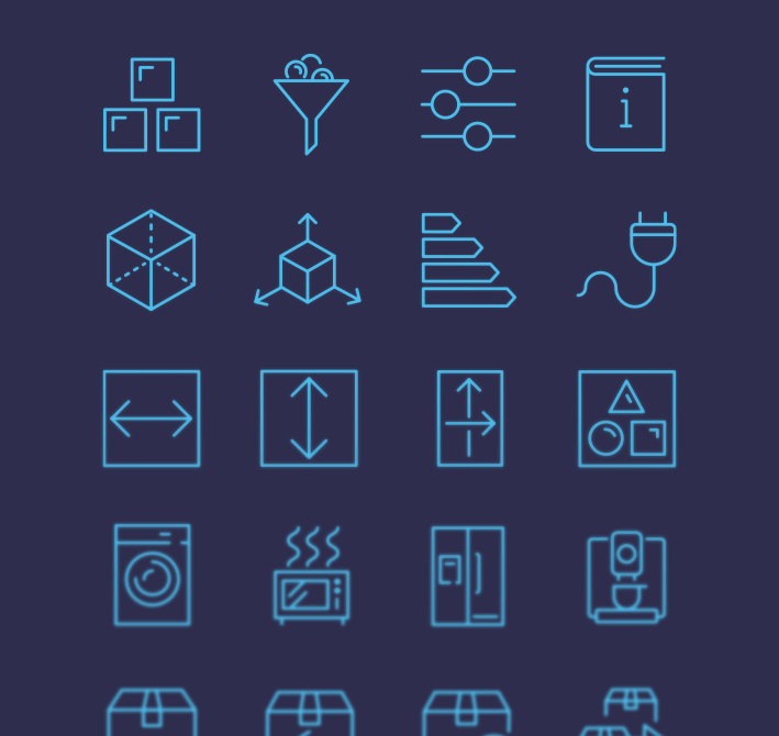 Individuelles Icon Set